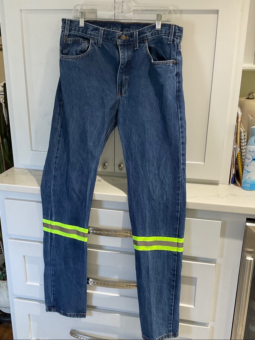 Big Bill Straight Fit Blue Denim Jeans with Neon Reflective Trim